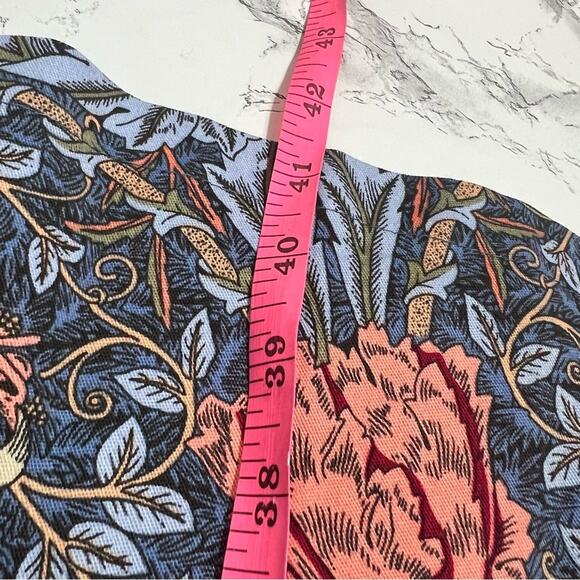 Lindy Bop Ophelia Retro Pin Up Blue Floral Pin Up Swing Rockabilly Dress Sz L - Picture 3 of 6